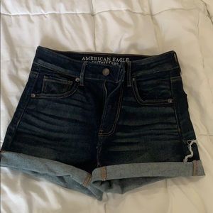 American Eagle Dark Washed Jean Shorts